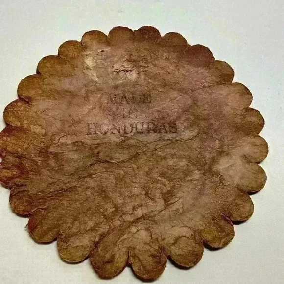 4.5” Leather Coaster Made in Honduras - Picture 2 of 2